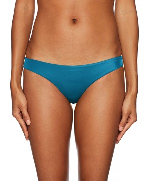 Women's Solid Cheeky Bikini Bottoms Blue S/8 - CF18EQT8WAY $42.63-Tankinis