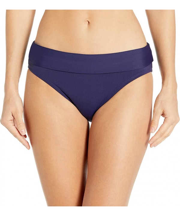 Women's Cruise Control Banded Midster Bikini Bottom - Navy - CV12LPK5K9V $20.89-Bottoms