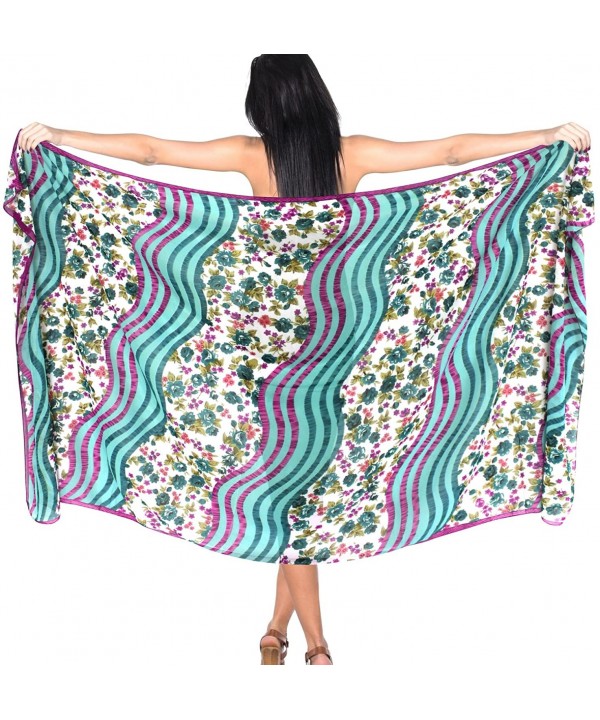 Women's Hawaii Sarongs for Women Plus Size Beach Wrap Skirt Full Long E - Teal Blue_f579 - CO1202KUXLP $12.96-Cover-Ups