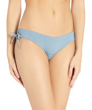 Women's Beau Grid Medium Bikini Bottoms - Poseidon Blue - CJ18EQXK8XT $22.78-Bottoms