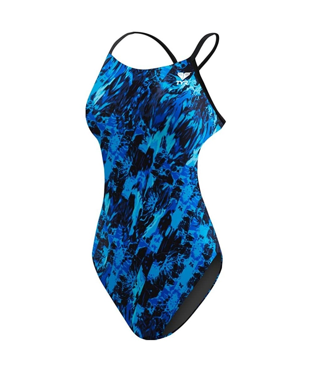 Women's Glisade Cutoutfit Swimsuit - Blue - CN12FZK3LLL $51.51-Racing