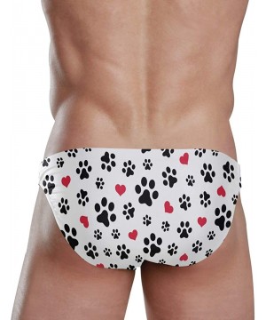 Swim Brief Bikini Cartoon Animal Beach Bikini for Men Swim Underwear Sports - Paw - CX18T6M53I0 $29.38-Briefs