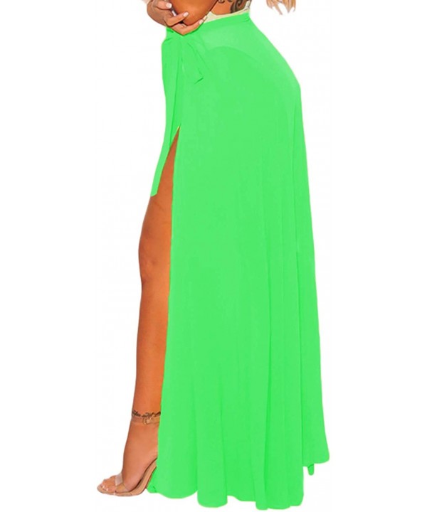 Women's Swimsuit Cover Up Sarong Wrap Skirt Beach Coverup Bikini Swimwear - 03-long-green - C918TTQZ3N9 $15.01-Cover-Ups