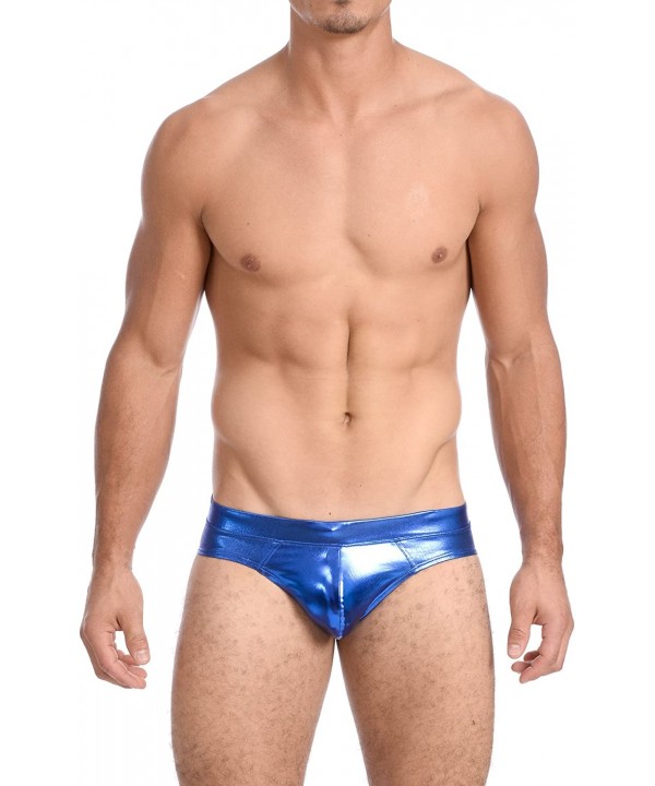 Men's New Contour Pouch Bikini Swimsuit - Liquid Blue - CX1876E3DGX $18.44-Briefs