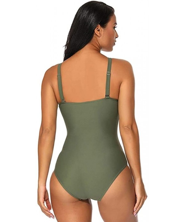 Women's one-Piece Swimsuits Sexy Hollow Out Bikini Beachwear Bathing Suits - Green - C518T73YTNX $22.09-One-Pieces