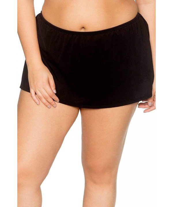 Women's Plus Size Kokomo Skirted Bikini Bottom Swimsuit - Black - C618722MMWM $25.96-Bottoms