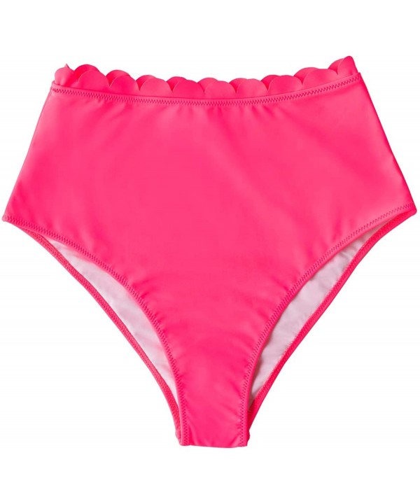 Women's Tummy Coverage Bikini Bottom - Neon Pink - CC19CZMQA0Z $16.99-Tankinis