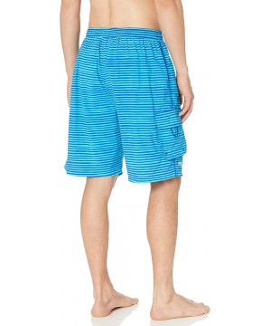 Men's Micro Stripe Challenger Swim Short - Royal/Grn - C112KVDXU9P $33.61-Racing