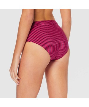 Women's Retro V Front Bikini Bottom Swimsuit - Go Overboard Persian Pink - CZ18MH7ON2T $39.88-Bottoms