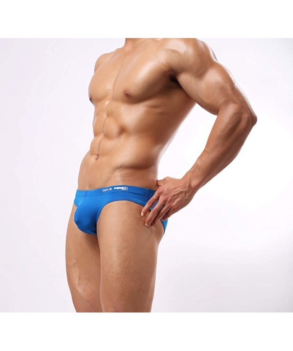 Mens Bikini Briefs Low Rise Breathable Low Waist Swim Underwear Multi Pack - 3*blue - C118Y94GIU5 $16.82-Briefs