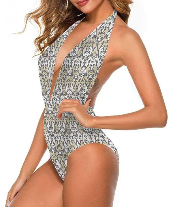 Super Cute Bikini Victorian- Damask Swirls Leaves for Bachelorette Party - Multi 05 - CG19D6D3970 $43.21-Cover-Ups