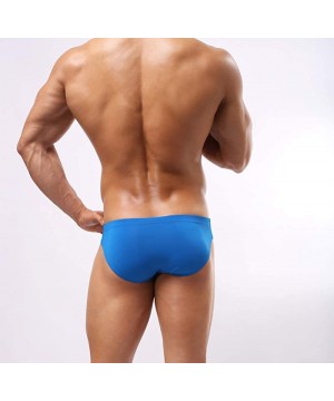 Mens Bikini Briefs Low Rise Breathable Low Waist Swim Underwear Multi Pack - 3*blue - C118Y94GIU5 $16.82-Briefs