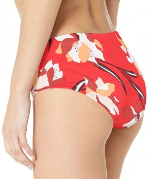 Women's Mid Rise Full Coverage Bikini Bottom Swimsuit - Flower Market Chili - C018ZE6H54I $39.70-Tankinis