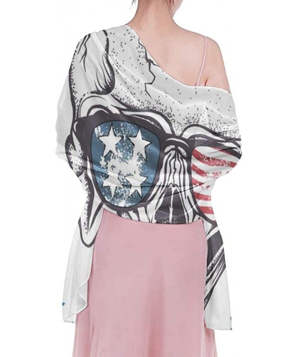 Women Fashion Shawl Wrap Summer Vacation Beach Towels Swimsuit Cover Up - American Usa Flag Pirate Skull - CE190HK45R2 $24.95...