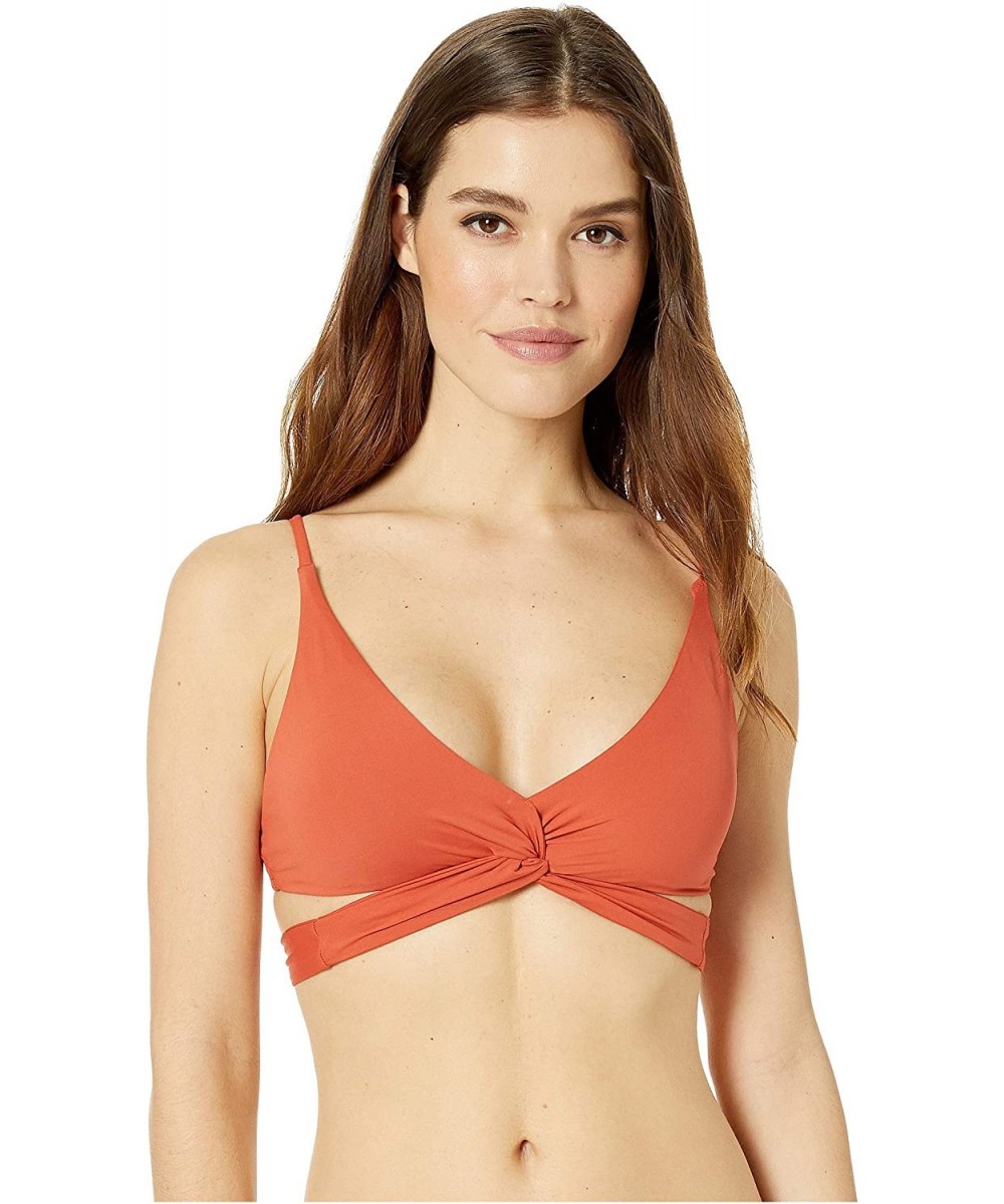 Women's Color Code Convertible Strap Bikini Top - Clay - C518OKLLAC7 $17.45-Tops