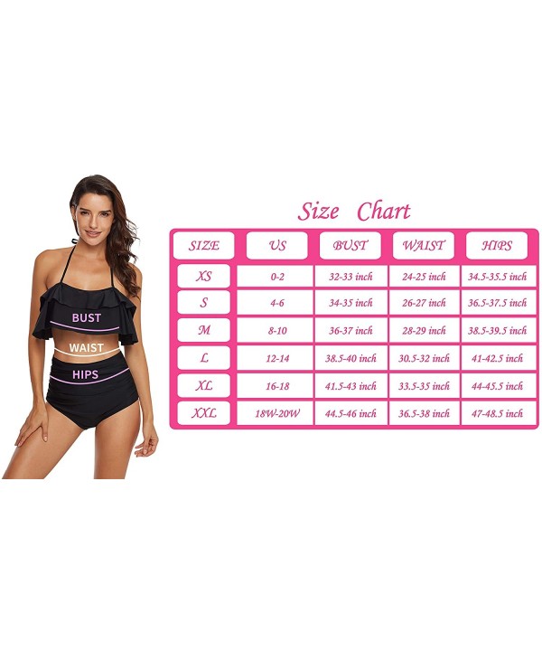 Women Flounce High Waisted Bikini Set Halter Neck Two Piece Swimsuit Flag of France - Flag of Greece - C518U3ZOGOT $28.99-Sets