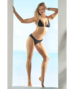 Women's Color Code Hipster Bikini Bottom - Black - CM18XIUDMKY $46.65-Bottoms