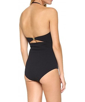 Women's Cut to It Shell Irregular Hem One Piece Padded Swimwear High Waist Swimsuit - Black - C9182IUY08A $21.05-One-Pieces