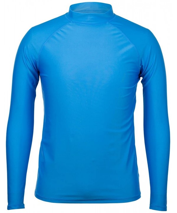 Men's Long Sleeve Sun & Swim Shirt with UPF 50+ - Salt Water Resistant - Royal - CX11QVZXP6V $42.92-Rash Guards