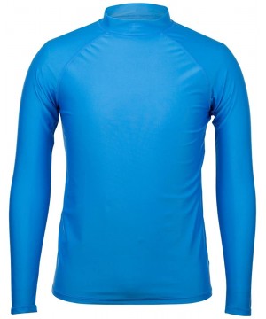 Men's Long Sleeve Sun & Swim Shirt with UPF 50+ - Salt Water Resistant - Royal - CX11QVZXP6V $42.92-Rash Guards