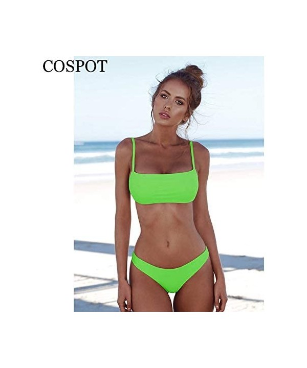 Bikinis 2019 Woman Swimsuit Female Swimwear Thong Bikini Swimming Suit For Women Solid Bather Bikini Sexy (white 064 - L) - W...