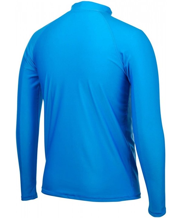 Men's Long Sleeve Sun & Swim Shirt with UPF 50+ - Salt Water Resistant - Royal - CX11QVZXP6V $42.92-Rash Guards