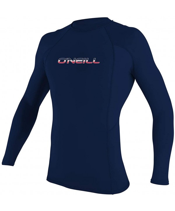 Men's Basic Skins UPF 50+ Long Sleeve Rash Guard - Navy (3342ib) - CS18QO2MASS $44.55-Rash Guards