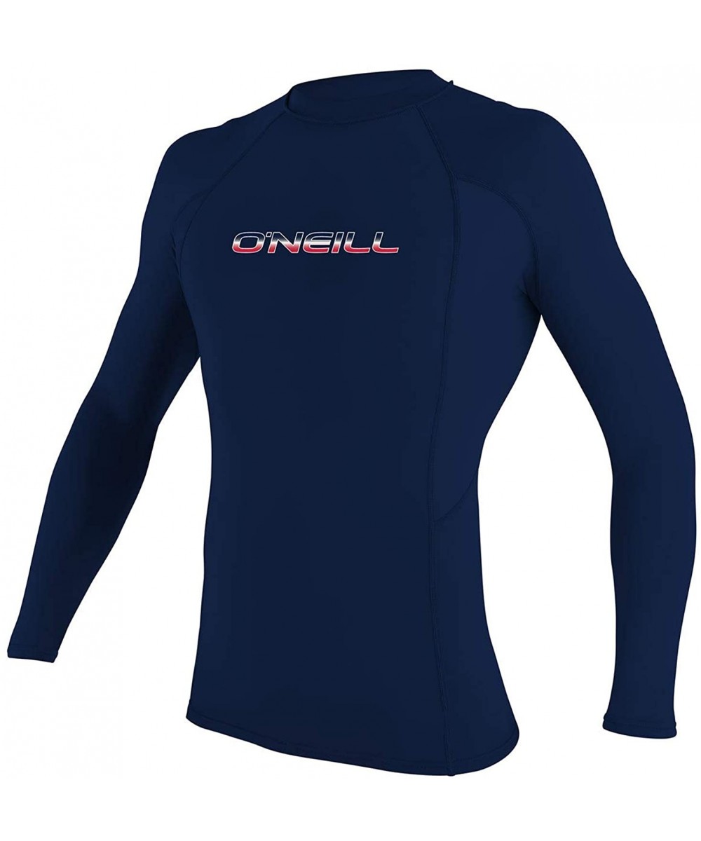 Men's Basic Skins UPF 50+ Long Sleeve Rash Guard - Navy (3342ib) - CS18QO2MASS $44.55-Rash Guards