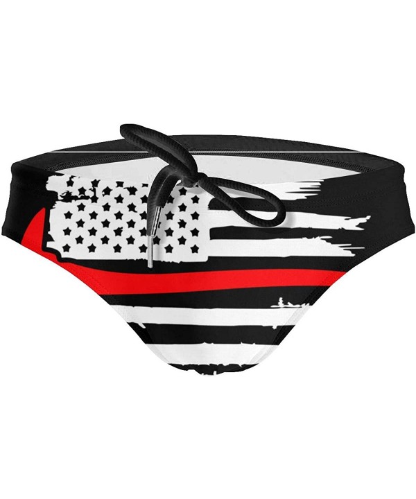 Men's Swimwear Briefs Swim Trunk Sexy Soft Triangle Thong Bikini Swimsuit American Flag - American Flag 17 - CT19C6ZRAWE $21....