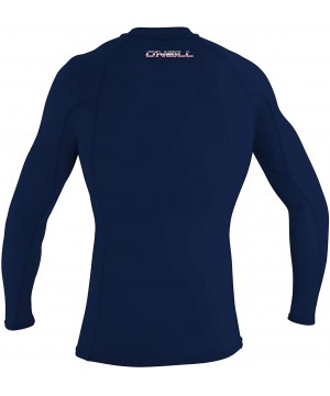 Men's Basic Skins UPF 50+ Long Sleeve Rash Guard - Navy (3342ib) - CS18QO2MASS $44.55-Rash Guards