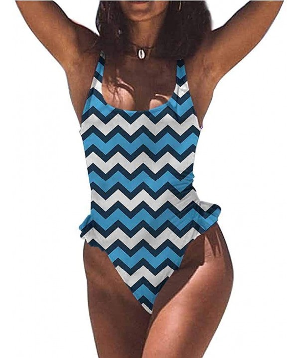 Tie Bikini Swimsuit Set Chevron- Nostalgic Complex Zig Zag Cute Confy and Sexy - Multi 01-one-piece Swimsuit - CO19E7484UY $2...