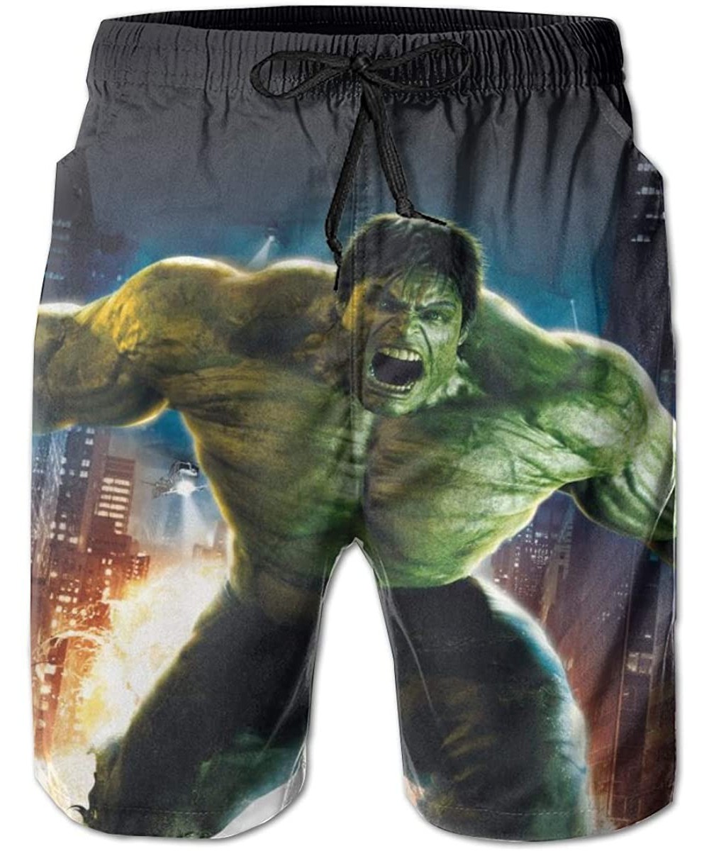 Hulk Swim Trunks Men's Board Shorts Quick Dry Swimwear Bathing Suit - Hulk1 - CS196D3TN3W $33.18-Board Shorts