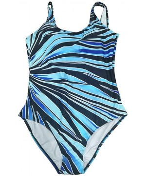 Casual Swimsuits for Womens Swimming Costume Padded Swimsuit Monokini Push Up Bikini Sets Swimwear - D-blue - CL18RED4I32 $18...