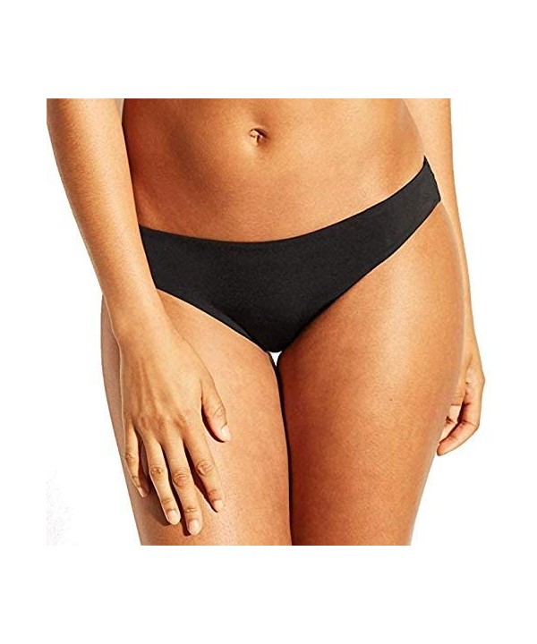 Women's Bikini Bottom Sun Coast Cheeky Clean Finish - Black - CW18UE7NZRS $18.63-Tankinis