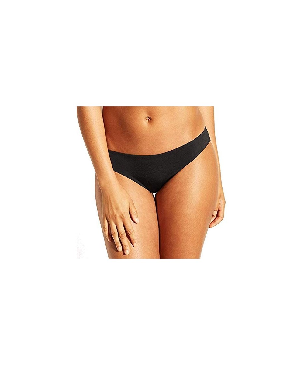 Women's Bikini Bottom Sun Coast Cheeky Clean Finish - Black - CW18UE7NZRS $18.63-Tankinis