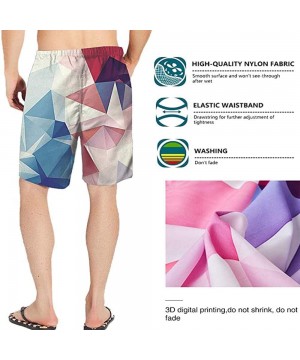 Mens Casual Beach Shorts Swim Trunks Quick Dry Half Pants - Bears Lovers Pattern - CM19CDQQL4L $23.55-Trunks