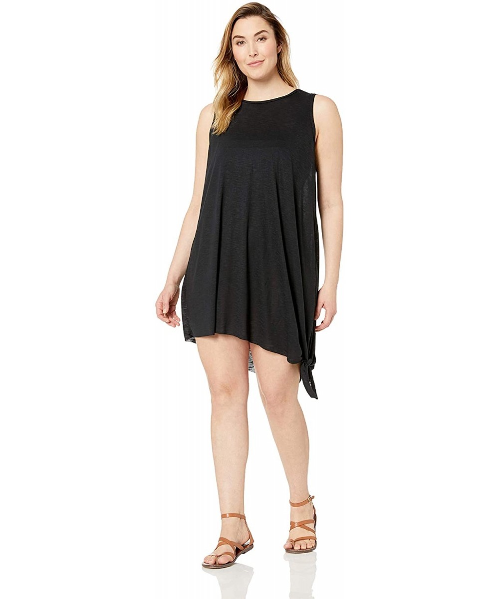 Women's Plus Size Breezy Basics- Black- 3X - C518K7KDYGX $34.83-Cover-Ups