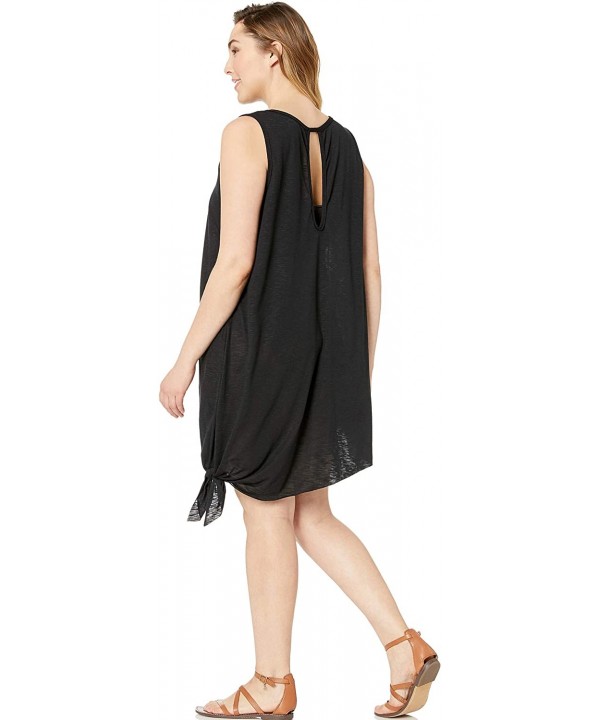 Women's Plus Size Breezy Basics- Black- 3X - C518K7KDYGX $34.83-Cover-Ups