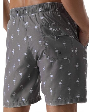 Men's Swim Trunks Retro Quick Dry Soft Washed Full Liner Casual Shorts - 335-gray - CI19G8T4UQG $16.46-Trunks