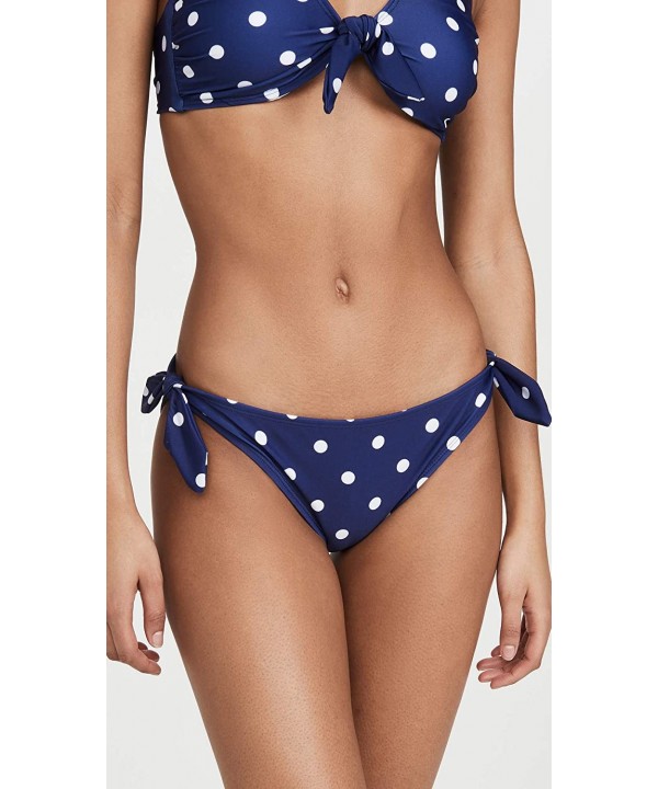 Women's Bow Bikini Bottoms - Navy/White - CU195ZZD599 $28.64-Bottoms