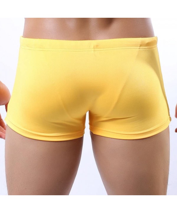 Men's Swim Trunks Quick Dry Pulling Rope Slim Fit Swimming Shorts Beach Swimwear Bathing Suits - Zz-yellow - CD196IG3H5I $12....