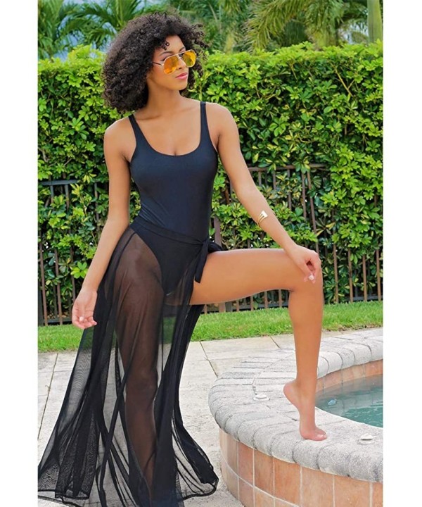 Women's Dyeing Bikini One Piece Swimsuit+Ponchos Cover Up Set Beach Dress - Black-2 - C218E88C0IW $31.46-One-Pieces