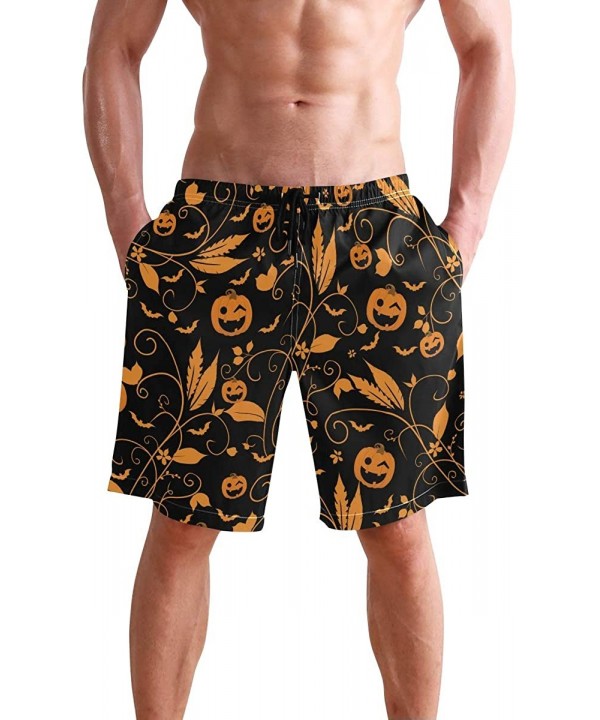 Mens Surfing Shorts Pumpkin Orange Texture Swim Trunks Shorts - Pumpkin Orange Texture - CD18UDZX8EH $29.99-Board Shorts