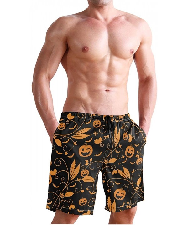 Mens Surfing Shorts Pumpkin Orange Texture Swim Trunks Shorts - Pumpkin Orange Texture - CD18UDZX8EH $29.99-Board Shorts