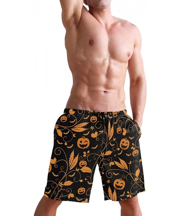 Mens Surfing Shorts Pumpkin Orange Texture Swim Trunks Shorts - Pumpkin Orange Texture - CD18UDZX8EH $29.99-Board Shorts