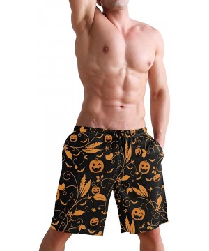 Mens Surfing Shorts Pumpkin Orange Texture Swim Trunks Shorts - Pumpkin Orange Texture - CD18UDZX8EH $29.99-Board Shorts