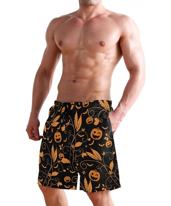 Mens Surfing Shorts Pumpkin Orange Texture Swim Trunks Shorts - Pumpkin Orange Texture - CD18UDZX8EH $29.99-Board Shorts