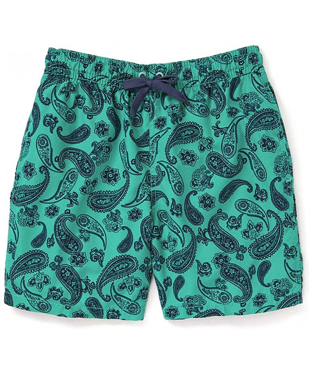 Men's Havana Swim Trunks (Regular & Extended Sizes) - Marlin Green - CL11T0Y7FEN $16.64-Trunks