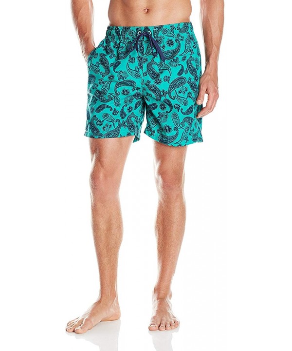 Men's Havana Swim Trunks (Regular & Extended Sizes) - Marlin Green - CL11T0Y7FEN $16.64-Trunks