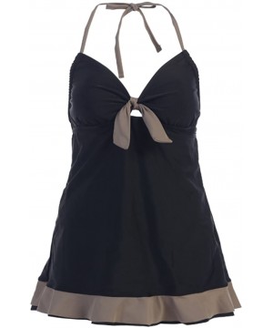 Marina West Bandeau SwimDress Swimsuit Cover-up - Black - C111NW7LG67 $17.18-Cover-Ups